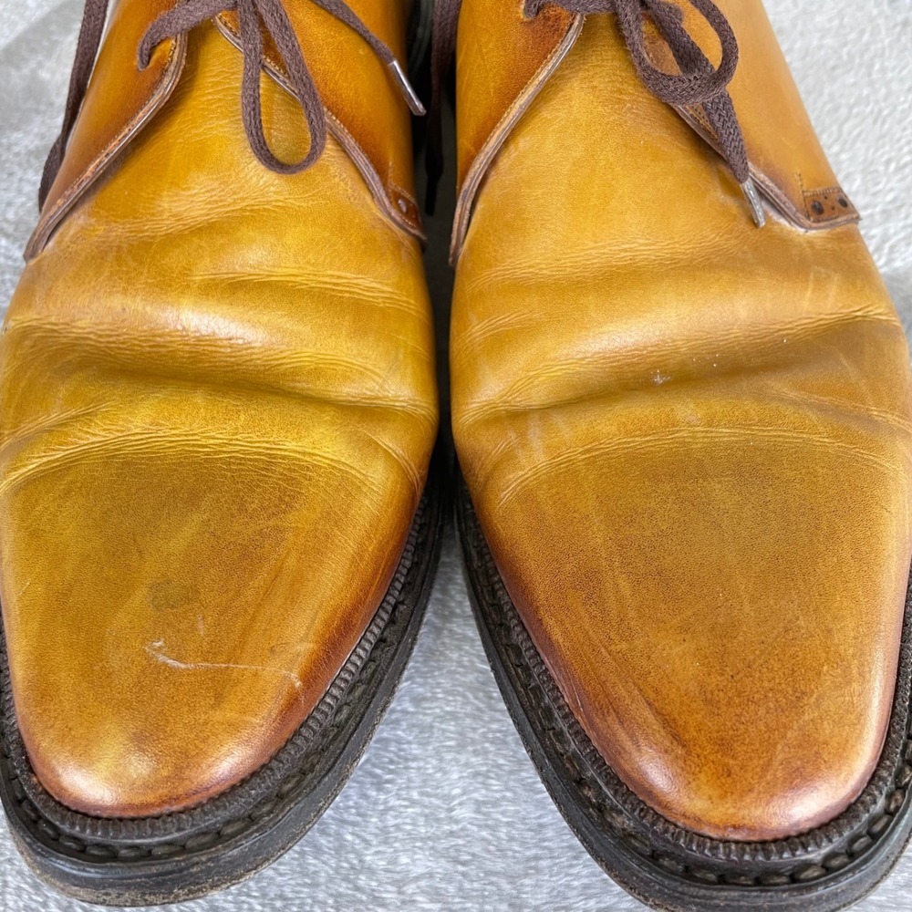 Vintage Bally Mens Dress Shoes Sz 7.5 Goodyear Switzerland Derby Leather Lace Up - Picture 2 of 12